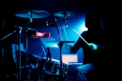 Drummer on a gig